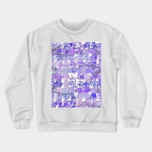 Blue pattern in glass style Crewneck Sweatshirt by Hujer